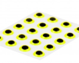 3D Epoxy Eyes, Fluo Yellow, 4.5 mm